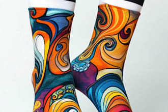 design custom and unique socks design