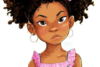 draw african american children book illustration and book