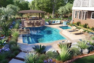 design your landscape, front, or backyard with 3d images