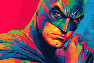 design an amazing superhero pop art