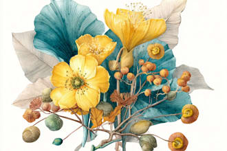 create a botanical watercolor illustration