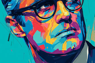 create colorful pop art pet portrait from your pet photo