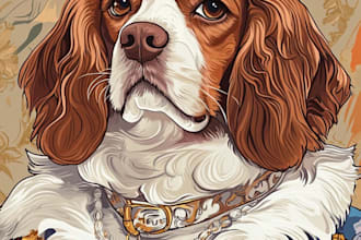 do custom pet portrait, dog portrait, cat portrait