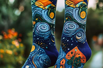 design custom sneakers socks for your brands and streetwear