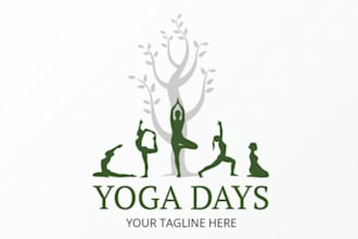 do a stunning yoga logo and wellness designs