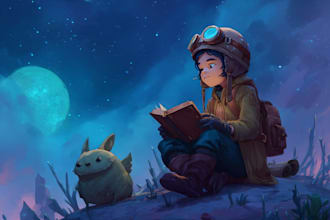 sci fi character illustration or sci fi character
