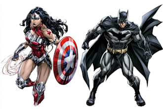 superhero character for comics