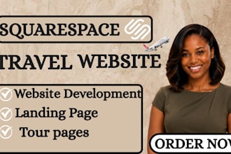 build professional squarespace travel agency website and booking integration