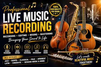 record fiddle mandolin or banjo for your music