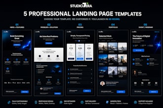 professional landing pages, 5 layouts, 48h delivery
