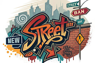 make professional graffiti logo and urban style art