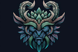 make an awesome medieval vintage fantasy logo