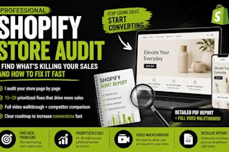 review your shopify store and provide a detailed optimization report