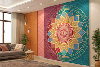 design premium abstract art for interior decoration