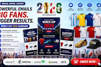 design editable football email newsletter template for world cup 2026 campaign