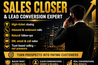be your sales closer salesperson sales agent and high ticket closer cold calling