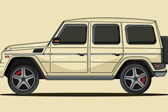 make personalized car vector art, car logo designs with vector illustrations