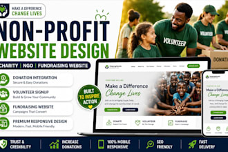 build charity website donation nonprofit ngo website