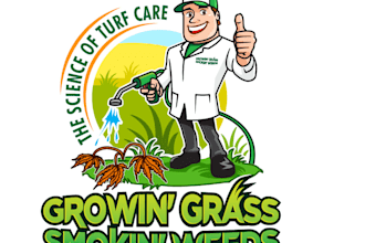 design a modern lawn care and landscaping logo