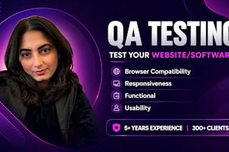 do QA testing, usability testing and website review for you
