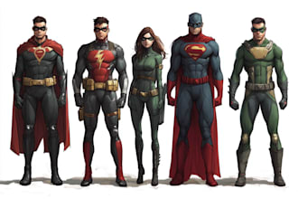 draw superhero character for comics