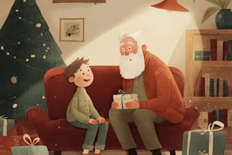 illustration christmas book cartoon caricature card