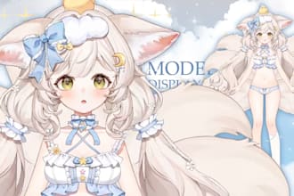 design and rig high quality live 2d vtuber model, 2d vtuber model, vtuber model