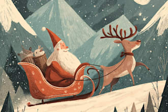 christmas children book illustration, bible illustration