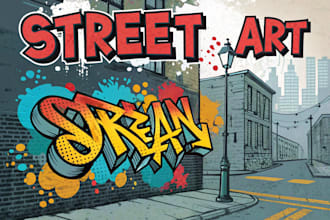 make urban graffiti style artwork for your business
