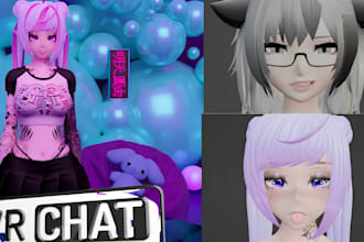 create custom vrchat avatar furry sfw nsfw vtuber and 3d character model