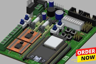 design power electronic pcb, motor control, robot driver circuits esp32,rp2350