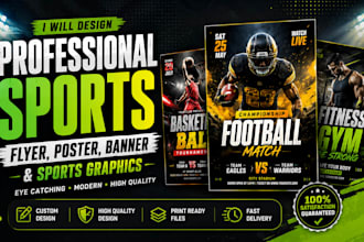 design professional sport flyer poster banner sport graphics