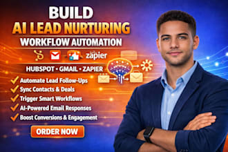 build ai lead nurturing workflow with hubspot, gmail and zapier setup n8n setup