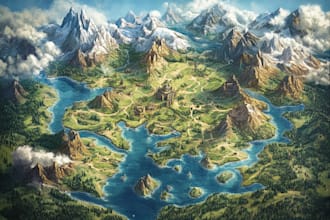 design a unique vector map, realistic or fantasy