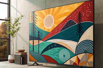make colorful abstract art for home and office decor