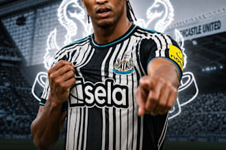 make edit and poster with ai of football, and others