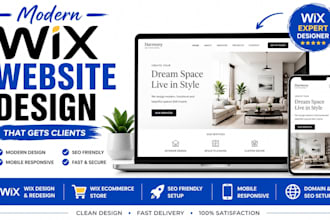 redesign your wix website into a modern, professional and high converting site