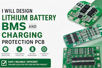 design lithium battery bms and charging protection pcb