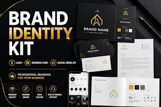 design a professional brand identity kit and stationery