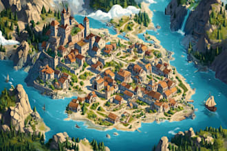 unique vector map, realistic or fantasy