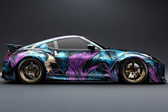 design high quality car wrap and vehicle wrap