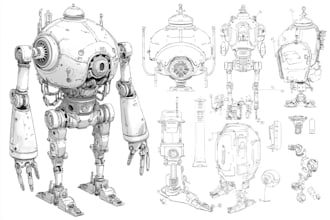 design spectacular robots, cyborgs and mechs