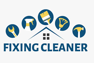 create a professional cleaning logo design