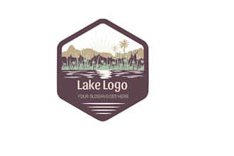 design a modern lake and nature logo