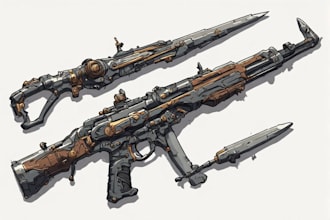 make detailed weapon designs for games
