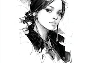 draw black and white illustrations