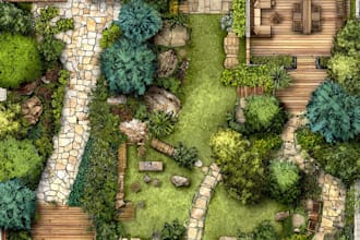 design a detailed 2d landscape plan for your outdoor space