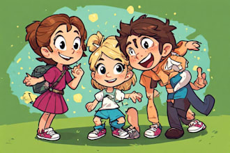 draw fun and professional cartoon illustrations for you