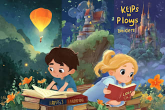 create magical children book covers with professional