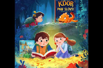 illustrate stunning children book pages with creative